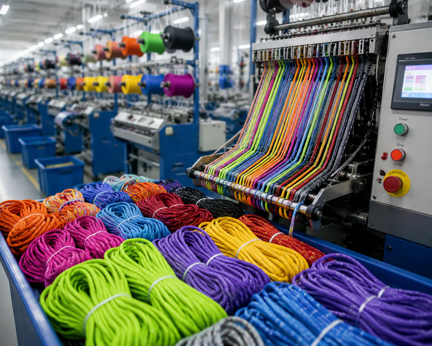 Colored elastic cords for custom product development