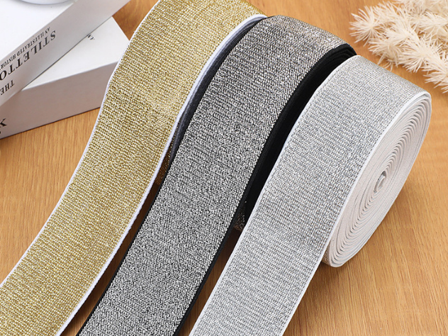 Metallic Elastic Webbing detail
